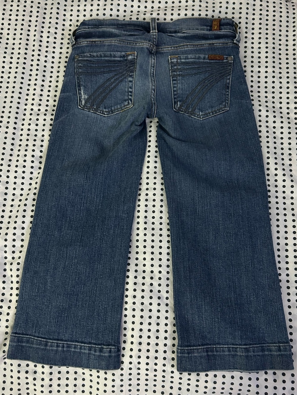 Vintage 7 for all Mankind low rise wide leg capri jeans